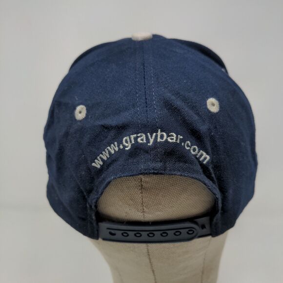 GrayBar Men's Snapback Hat Blue Gray Size OSFA Embroidered Logo Cotton - Picture 7 of 12